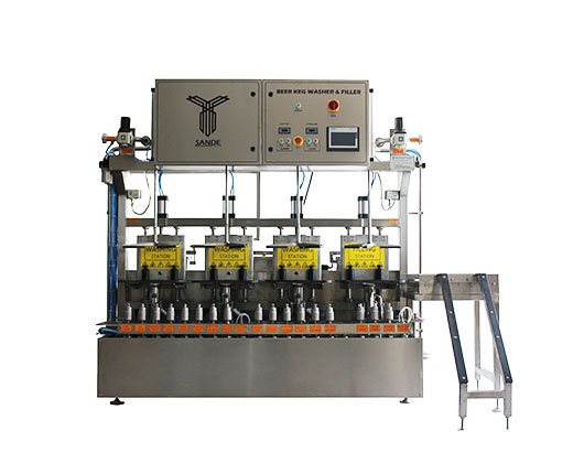 High-end version four heads keg washer and filler