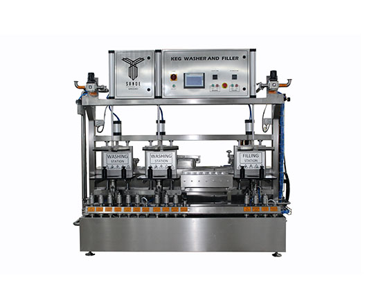 High-end version three heads keg washer and filler