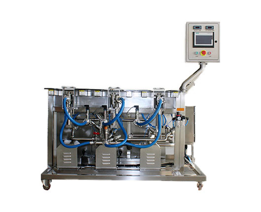 Compact three heads keg washer-380