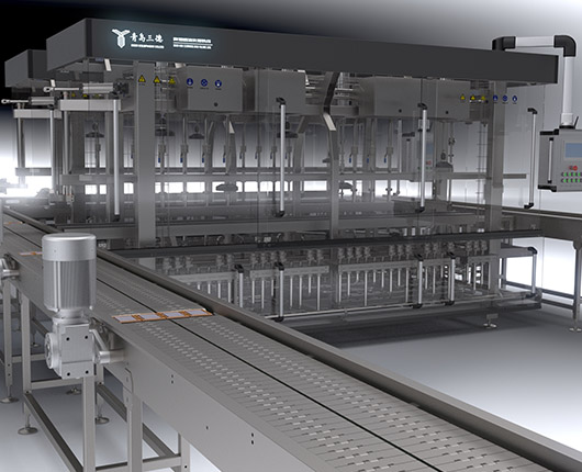 Auto beer keg washing and filling system